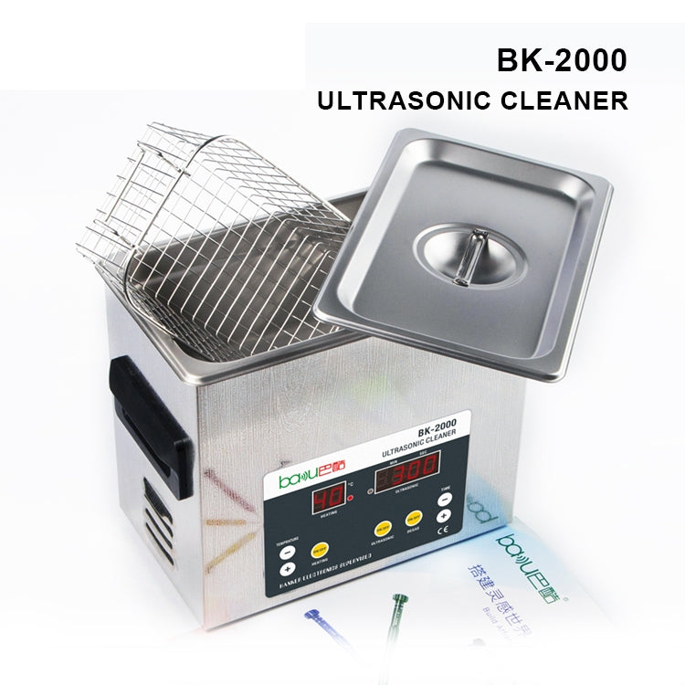 BAKU BK-2000 120W 3.36L LCD Display Heating Ultrasonic Cleaner with Basket, AC 220V, EU Plug by BAKU