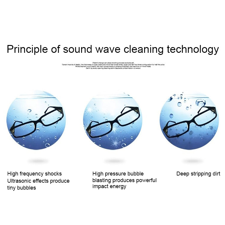 BAKU BK-3550 35W / 50W Adjustable 0.8L LCD Display Ultrasonic Cleaner, AC 110V, US Plug by BAKU