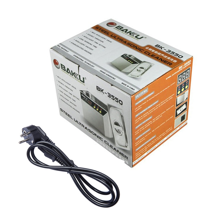 BAKU BK-3550 35W / 50W Adjustable 0.8L LCD Display Ultrasonic Cleaner, AC 220V, EU Plug by BAKU