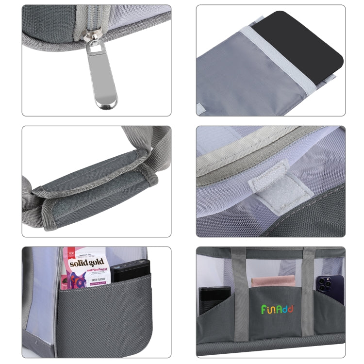 FUNADD Portable Breathable Pet Bag Outdoor Shoulder Tote Bag (Grey) by FunAdd