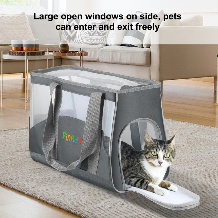 FUNADD Portable Breathable Pet Bag Outdoor Shoulder Tote Bag (Grey) by FunAdd