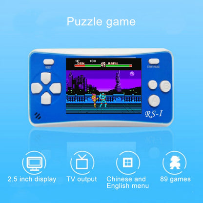 RS-1 Retro Portable Handheld Game Console, 2.5 inch 8 Bits True Color LCD, Built-in 152 Kinds Games(Blue) by bashfashion