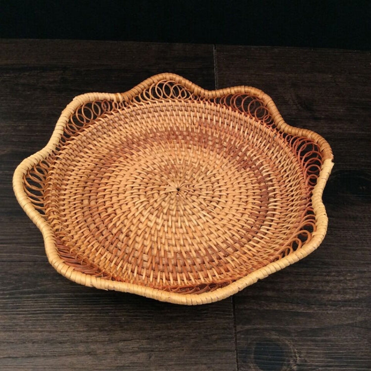 GP3 Braided Sweet Vegetable Fruit Snack Storage Tray Basket, Size: L by bashfashion