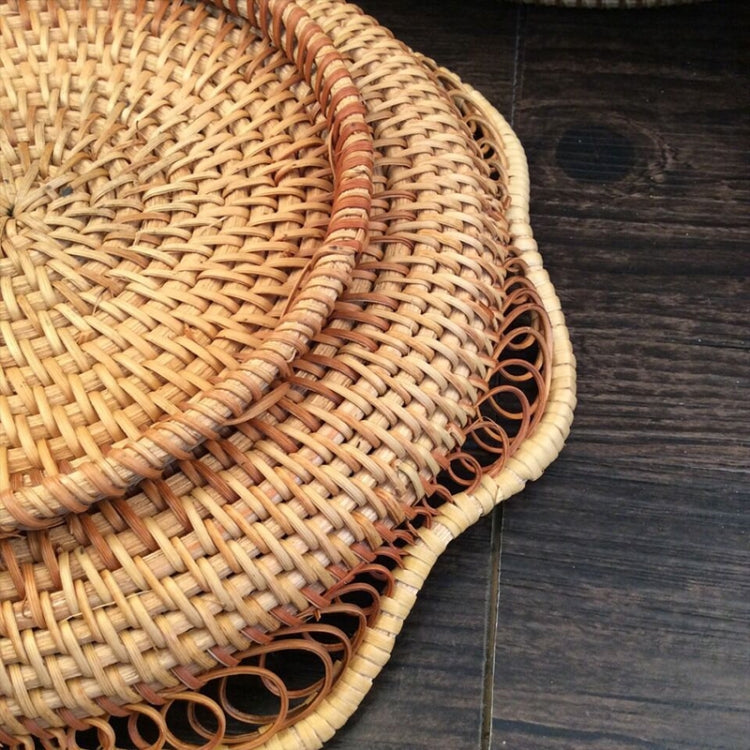 GP3 Braided Sweet Vegetable Fruit Snack Storage Tray Basket, Size: L by bashfashion