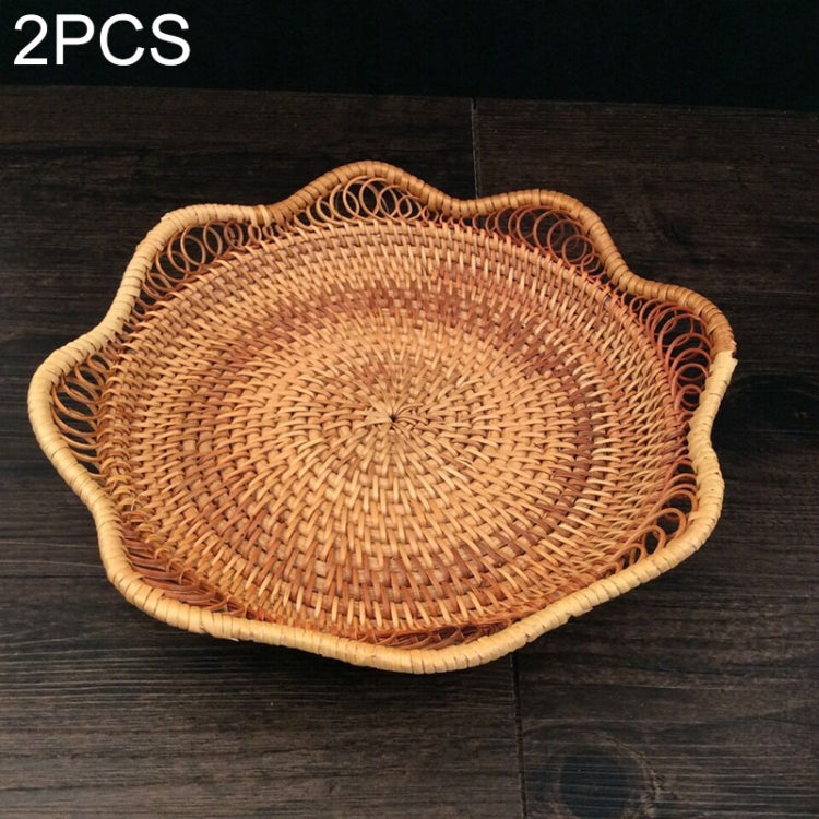 2pcs / Set GP3 Braided Sweet Vegetable Fruit Snack Storage Tray Basket by bashfashion