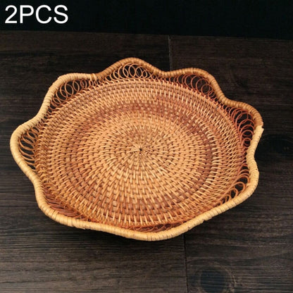 2pcs / Set GP3 Braided Sweet Vegetable Fruit Snack Storage Tray Basket by bashfashion