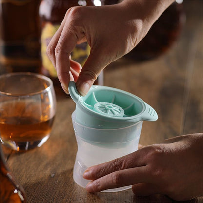 Home Spherical Ice Lattice Whisky Wine Ice Cube Maker Silicone Trays Mold with Cover (Grey) by bashfashion