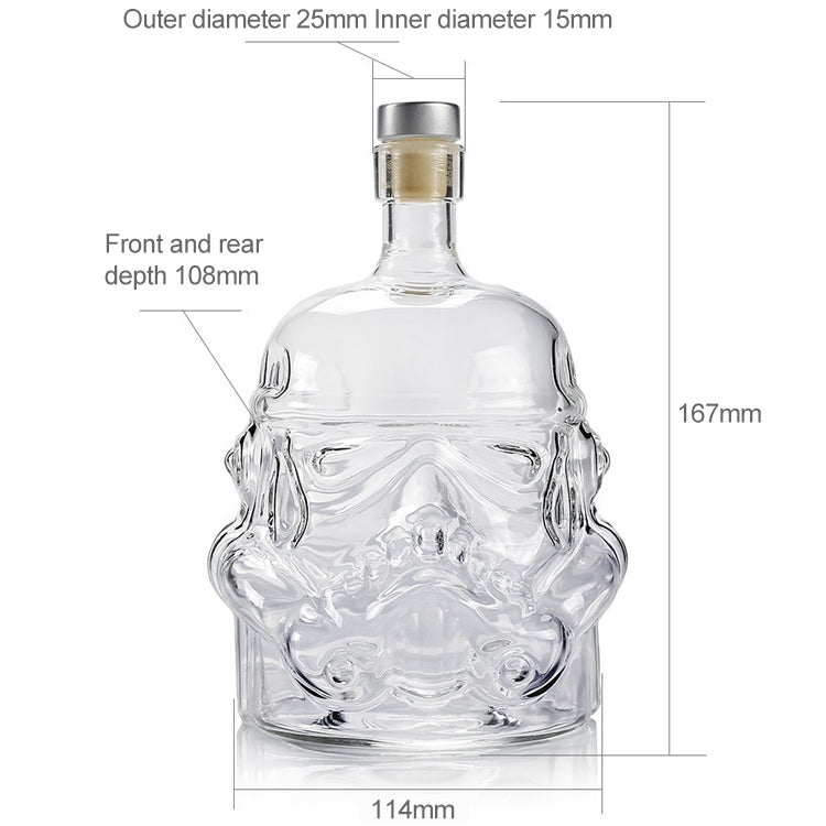 Glass Bottle Wine Pot Decanter Transparent Crystal Vodka Flagon Gift, Capacity: 650ml by bashfashion