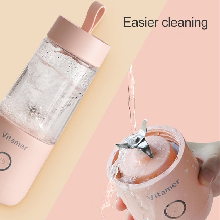 Vitamer USB Mini Portable Juicer Juice Blender Lemon Fruit Squeezers Reamers Bottle (Pink) by bashfashion