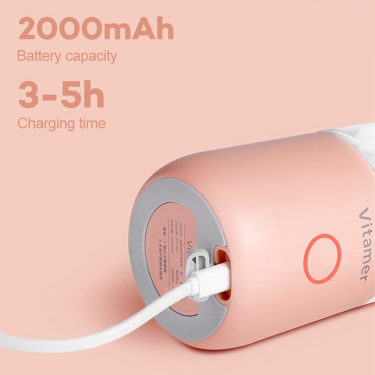 Vitamer USB Mini Portable Juicer Juice Blender Lemon Fruit Squeezers Reamers Bottle (Pink) by bashfashion