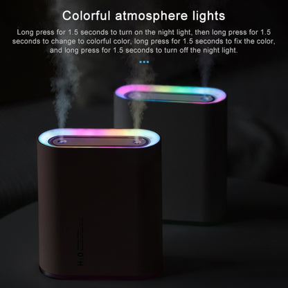 Y10 Runway Dual Jet Humidifier Colorful Marquee Night Light 1L Air Purifier for Home Office(Pink) by bashfashion