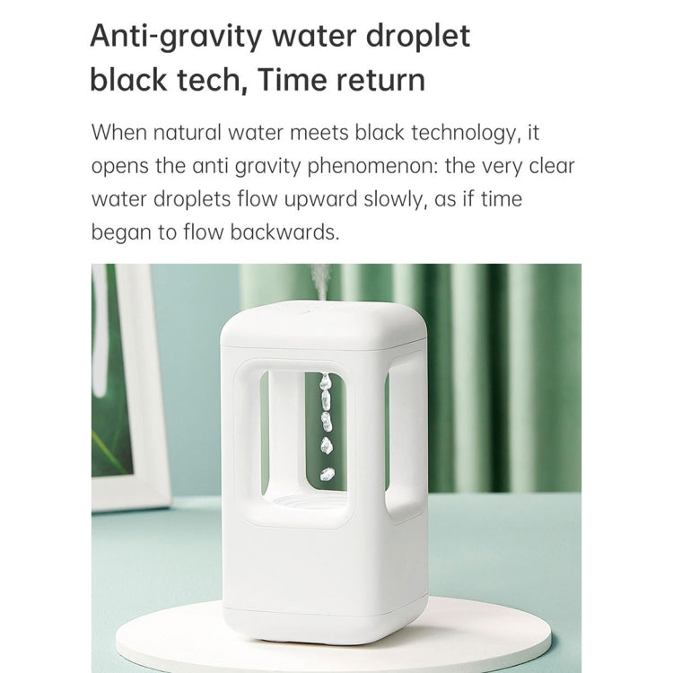 W08 Anti-Gravity Water Drop Humidifier Home Desktop Sprayer (White) by bashfashion