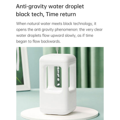 W08 Anti-Gravity Water Drop Humidifier Home Desktop Sprayer (White) by bashfashion