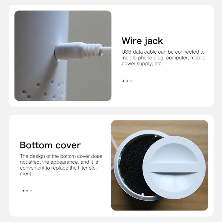 Portable Square UV Sterilization Anion Air Purifier Car Home Air Humidifier (White) by bashfashion