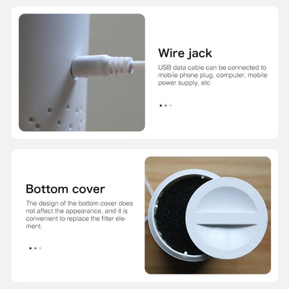 Portable Square UV Sterilization Anion Air Purifier Car Home Air Humidifier (White) by bashfashion