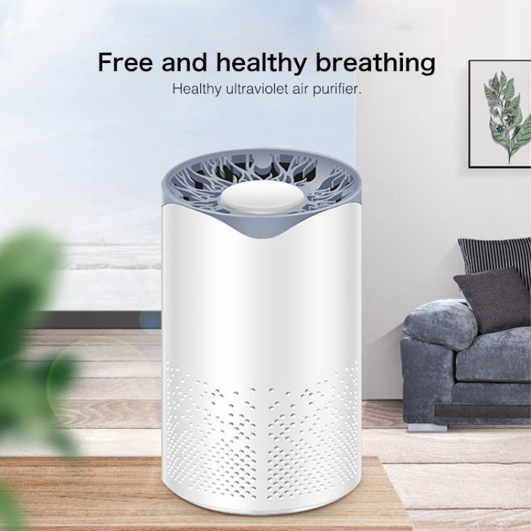 Portable Square UV Sterilization Anion Air Purifier Car Home Air Humidifier (White) by bashfashion