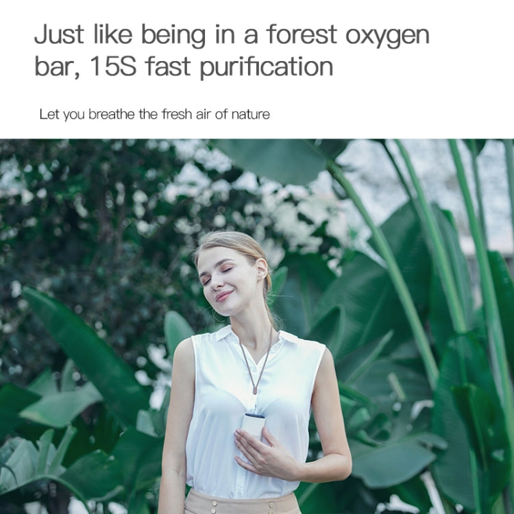 HE-K001 Hanging Neck Negative Ion Air Purifier Portable Household Formaldehyde Removal Portable Purifier(White) by bashfashion