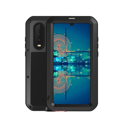 LOVE MEI Powerful Dustproof Shockproof Splashproof Metal + Silicone Combination Case for Huawei P30 (Black) by LOVE MEI