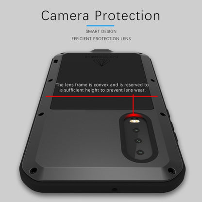 LOVE MEI Powerful Dustproof Shockproof Splashproof Metal + Silicone Combination Case for Huawei P30 (Black) by LOVE MEI
