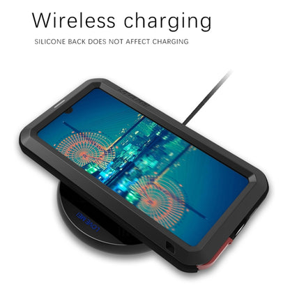 LOVE MEI Powerful Dustproof Shockproof Splashproof Metal + Silicone Combination Case for Huawei P30 (Black) by LOVE MEI