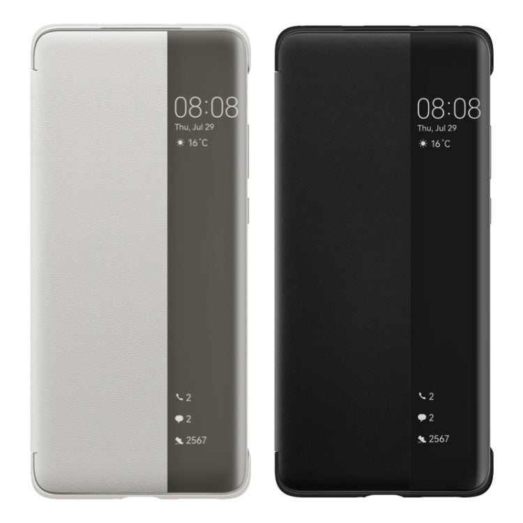 For Huawei P50 Pro Smart Display View Window Flip Leather Protective Case with Sleep / Wake-up Function(Black) by Huawei