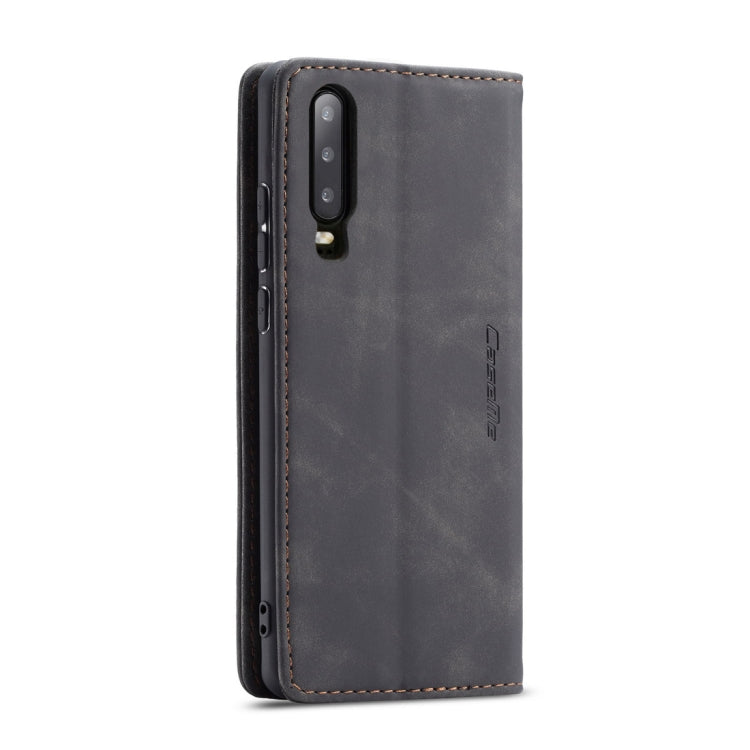 CaseMe-013 Multifunctional Retro Frosted Horizontal Flip Leather Case for Huawei P30, with Card Slot & Holder & Wallet (Black) by CaseMe