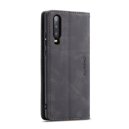 CaseMe-013 Multifunctional Retro Frosted Horizontal Flip Leather Case for Huawei P30, with Card Slot & Holder & Wallet (Black) by CaseMe