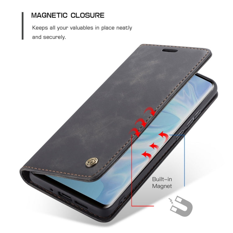 CaseMe-013 Multifunctional Retro Frosted Horizontal Flip Leather Case for Huawei P30, with Card Slot & Holder & Wallet (Black) by CaseMe