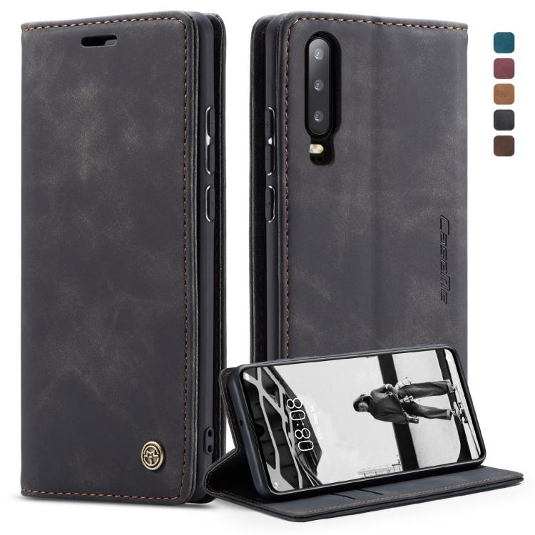 CaseMe-013 Multifunctional Retro Frosted Horizontal Flip Leather Case for Huawei P30, with Card Slot & Holder & Wallet (Black) by CaseMe