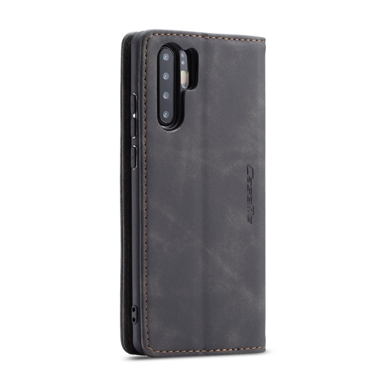CaseMe-013 Multifunctional Retro Frosted Horizontal Flip Leather Case for Huawei P30 Pro, with Card Slot & Holder & Wallet (Black) by CaseMe