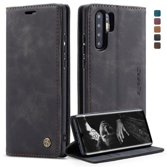 CaseMe-013 Multifunctional Retro Frosted Horizontal Flip Leather Case for Huawei P30 Pro, with Card Slot & Holder & Wallet (Black) by CaseMe