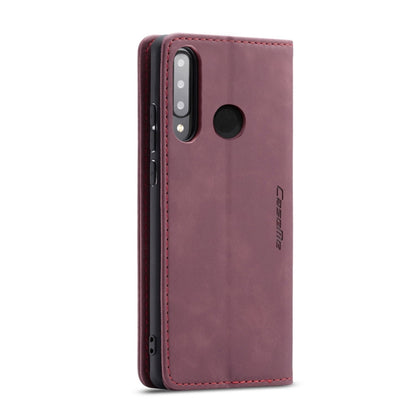 CaseMe-013 Multifunctional Retro Frosted Horizontal Flip Leather Case for Huawei P30 Lite, with Card Slot & Holder & Wallet (Wine Red) by CaseMe