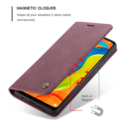 CaseMe-013 Multifunctional Retro Frosted Horizontal Flip Leather Case for Huawei P30 Lite, with Card Slot & Holder & Wallet (Wine Red) by CaseMe