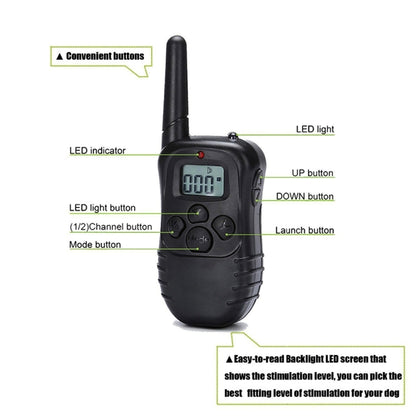 Rechargeable and Waterproof 300m Remote Pet Dog Training Collar with LCD display by bashfashion