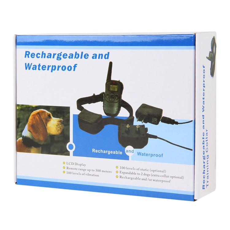 Rechargeable and Waterproof 300m Remote Pet Dog Training Collar with LCD display by bashfashion