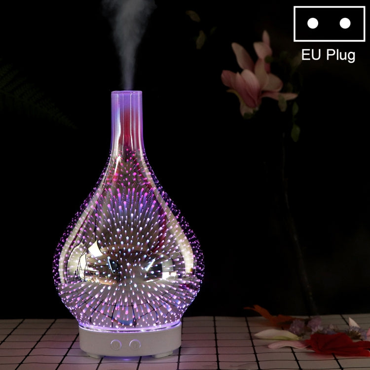 Mini 100ml Household Humidifier Ultrasonic Creative Purification 3D Glass Aromatherapy Machine Automatic Alcohol Sprayer, EU Plug by bashfashion