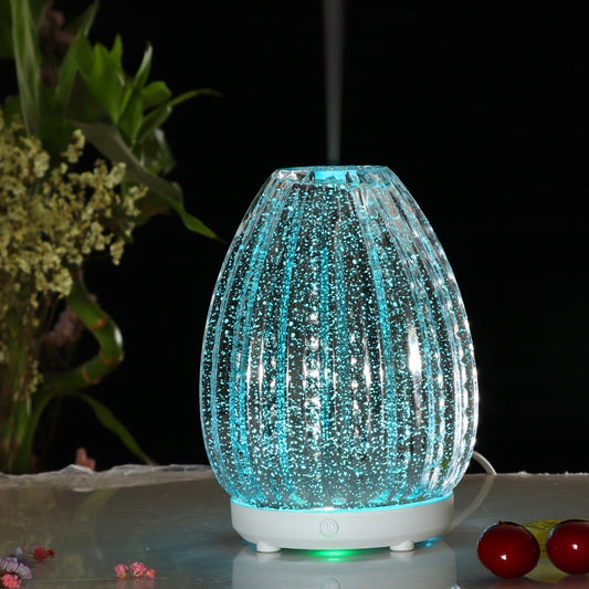 100ml Creative Vase Shape Aromatherapy Machine 3D Glass Humidifier Automatic Alcohol Sprayer with Colorful LED Lamp by bashfashion