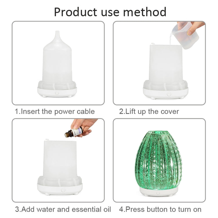 100ml Creative Vase Shape Aromatherapy Machine 3D Glass Humidifier Automatic Alcohol Sprayer with Colorful LED Lamp by bashfashion