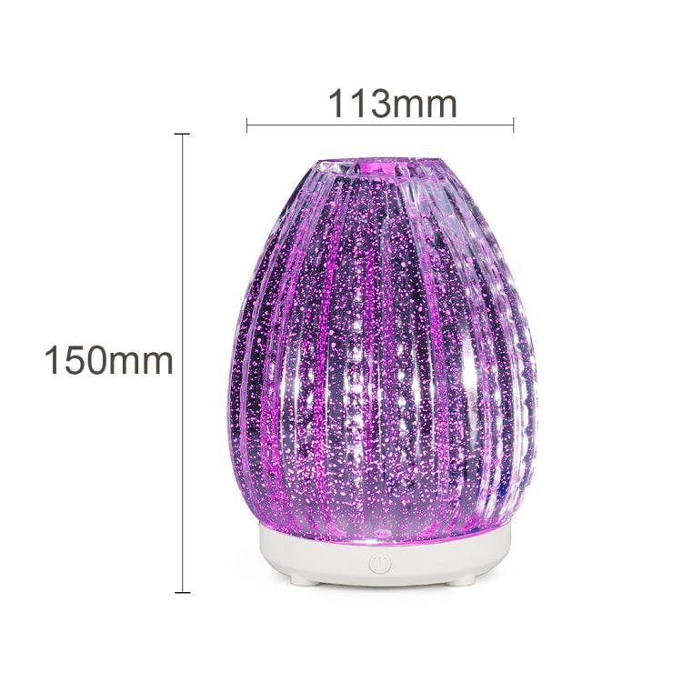 100ml Creative Vase Shape Aromatherapy Machine 3D Glass Humidifier Automatic Alcohol Sprayer with Colorful LED Lamp by bashfashion