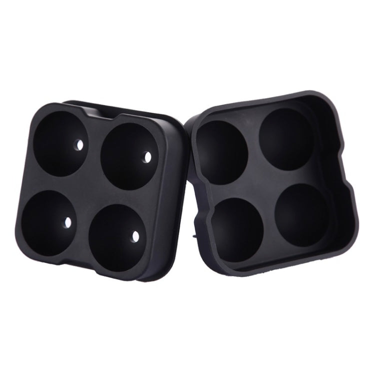 Ball Shape 4-Grid Silicone Ice Cube Mold by bashfashion