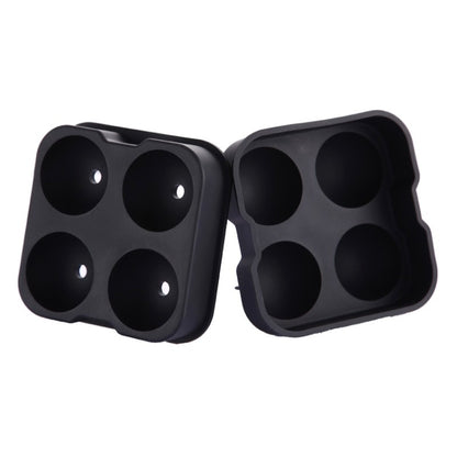 Ball Shape 4-Grid Silicone Ice Cube Mold by bashfashion