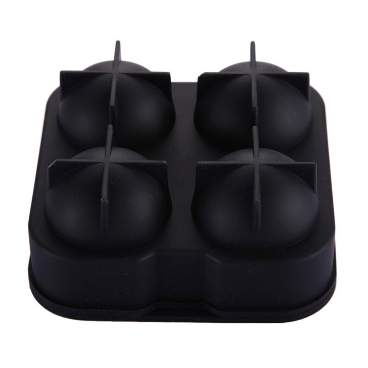 Ball Shape 4-Grid Silicone Ice Cube Mold by bashfashion
