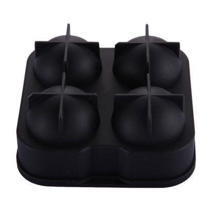Ball Shape 4-Grid Silicone Ice Cube Mold by bashfashion