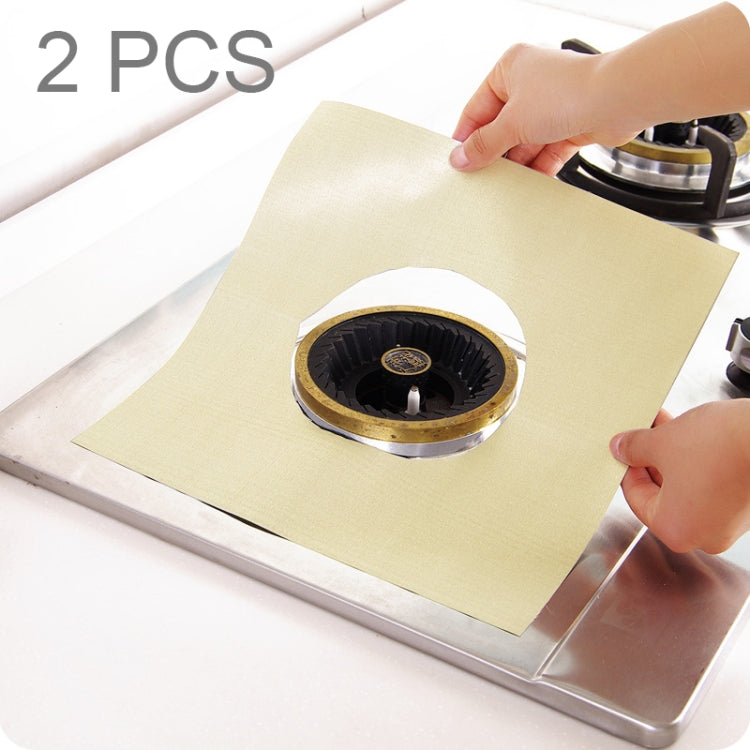 2 PCS Gas Furnace Surface Ultra-thin Fibre Material Stovetop Protective Cleaning Pad, Size: 27*27 cm (Beige) by bashfashion