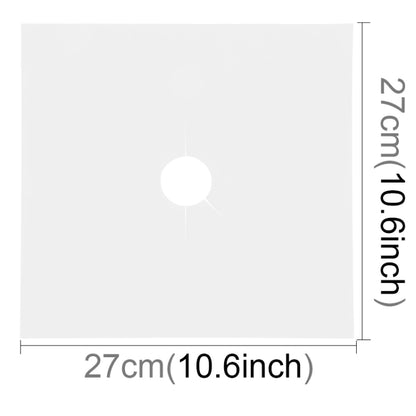 4 PCS Gas Furnace Surface Ultra-thin Fibre Material Stovetop Protective Cleaning Pad, Size: 27*27 cm (Silver) by bashfashion