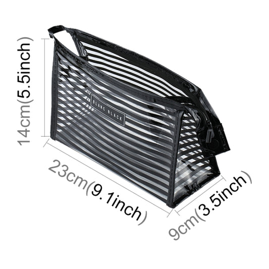 Stripe Style Portable Travel Cosmetic Organizer Bag, Size: 23*14*9cm, Random Color Delivery by bashfashion