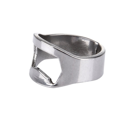 10pcs Ring Style Metal Beer Bottle & Can Opener, Inner Diameter: 2.2cm(Silver) by bashfashion