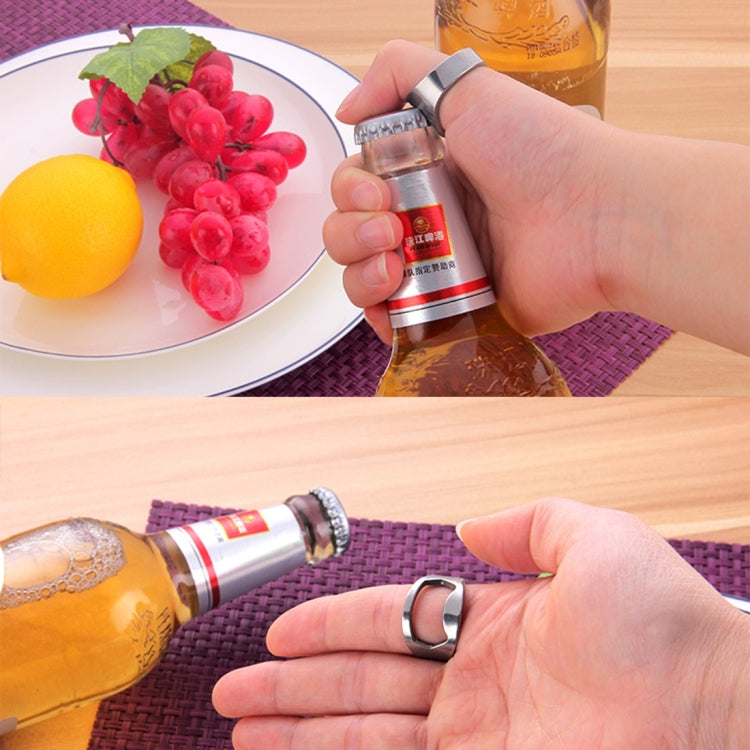 10pcs Ring Style Metal Beer Bottle & Can Opener, Inner Diameter: 2.2cm(Silver) by bashfashion