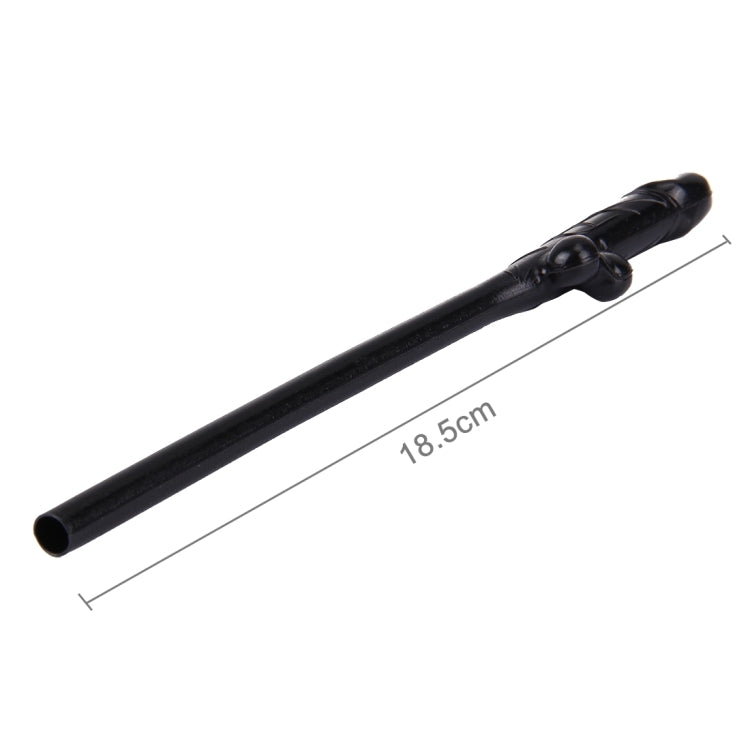10 PCS Dicky Sipping Straw, Length: about 19cm(Black) by bashfashion