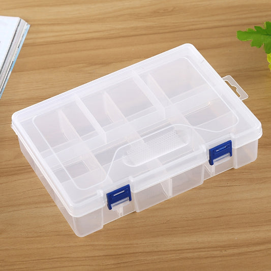 Double layer 8 Slots Plastic Jewelry Box Organizer Storage Container with Adjustable Dividers(White) by bashfashion